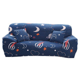 Max Elastic Sofa Cover 4 Sizes Sapphire Blue 3-Seater Star Sky