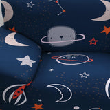 Max Elastic Sofa Cover 4 Sizes Sapphire Blue 3-Seater Star Sky