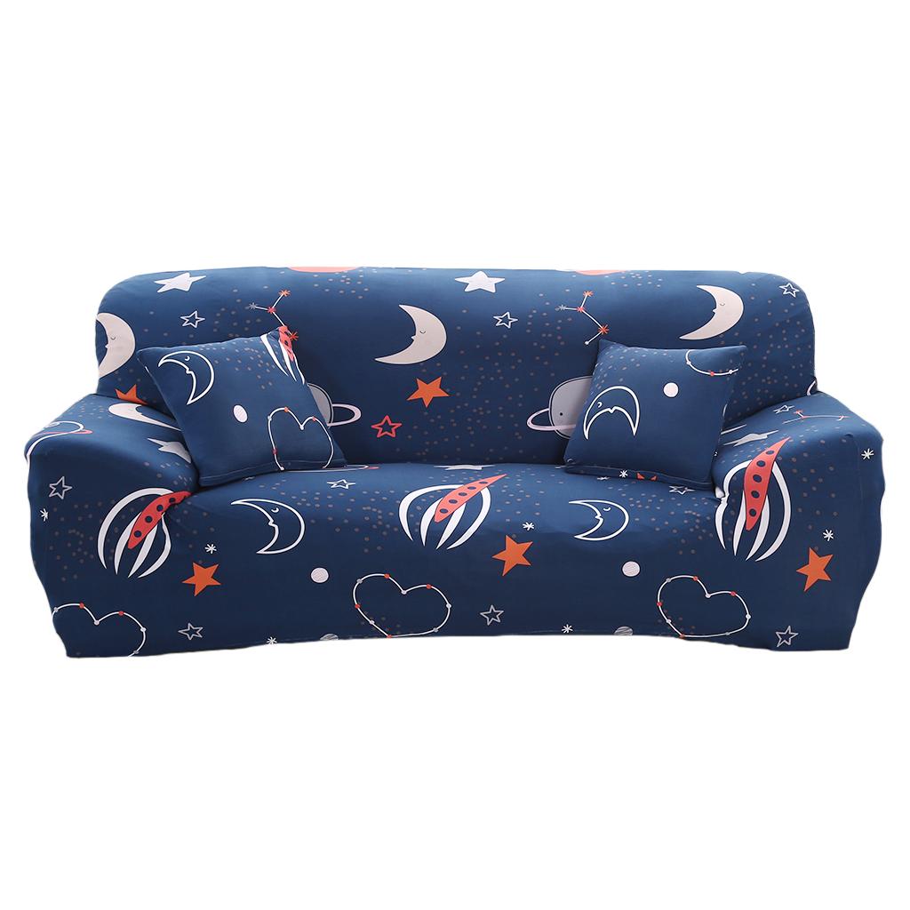Max Elastic Sofa Cover 4 Sizes Sapphire Blue 3-Seater Star Sky