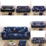 Max Elastic Sofa Cover 4 Sizes Sapphire Blue 3-Seater Star Sky