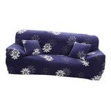 Max Elastic Sofa Cover 4 Sizes Sapphire Blue 3-Seater Elegant Bloom