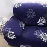 Max Elastic Sofa Cover 4 Sizes Sapphire Blue 3-Seater Elegant Bloom