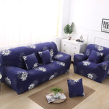 Max Elastic Sofa Cover 4 Sizes Sapphire Blue 3-Seater Elegant Bloom