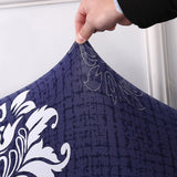Max Elastic Sofa Cover 4 Sizes Sapphire Blue 3-Seater Elegant Bloom