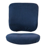 Removable Stretch Soft Slipcover Office Computer Chair Covers Dark Blue