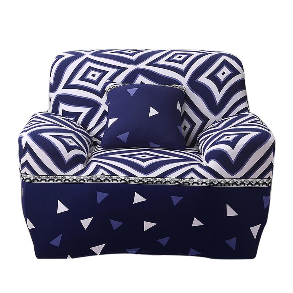 Max Elastic Sofa Cover 4 Sizes Sapphire Blue 1-Seater Roman Knight