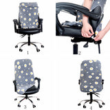 Floral Pattern Stretchable Office Computer Chair Covers Slipcover 4