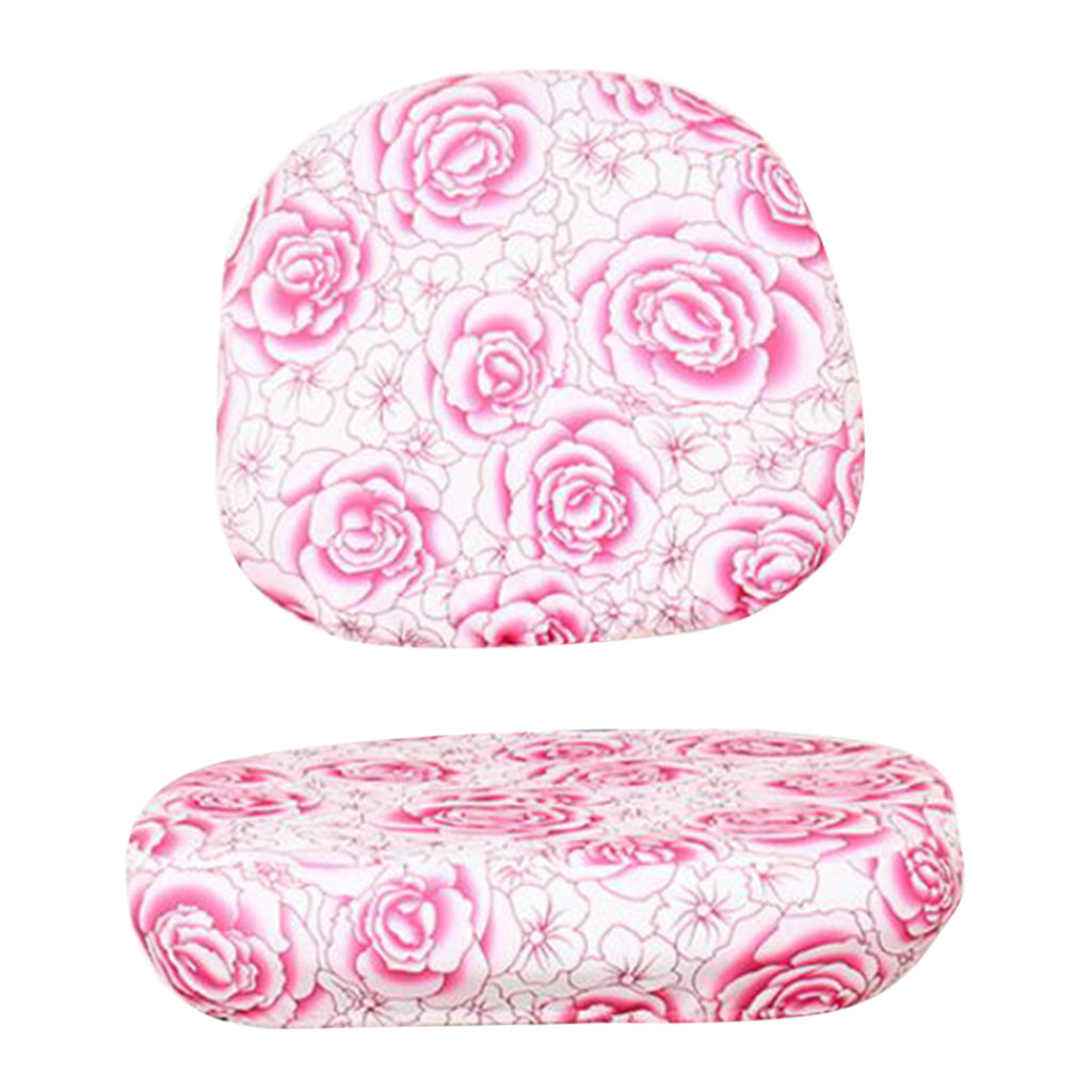 Max Elastic Separate Office Computer Rotating/Swivel Chair Cover  Rose_Pink