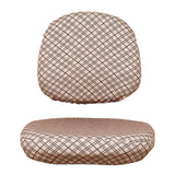 Max Elastic Separate Office Computer Rotating/Swivel Chair Cover  Grid_Brown