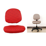Max Elastic Separate Office Computer Rotating/Swivel Chair Cover  Grid_Red