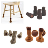 Max 4 Pieces Furniture Chair Leg Socks for Hardwood Floor Protectors Coffee