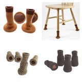 Max 4 Pieces Furniture Chair Leg Socks for Hardwood Floor Protectors Coffee