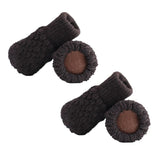 Max 4 Pieces Furniture Chair Leg Socks for Hardwood Floor Protectors Coffee