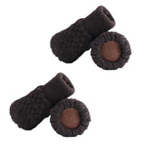 Max 4 Pieces Furniture Chair Leg Socks for Hardwood Floor Protectors Coffee