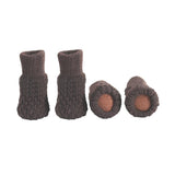 Max 4 Pieces Furniture Chair Leg Socks for Hardwood Floor Protectors Coffee