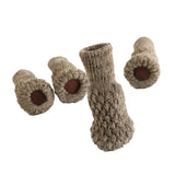 4 Pieces Furniture Chair Leg Socks for Hardwood Floor Protectors Khaki