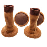 4 Pieces Furniture Chair Leg Socks for Hardwood Floor Protectors Mushroom