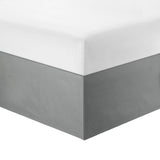 Max Solid Color Hotel Pleated Bed Skirt Wrinkle & Fade Resistant Gray _Full - Aladdin Shoppers
