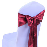 Max Satin Sashes Bows Chair Cover Bow Sash Wedding Events Supplies Wine Red