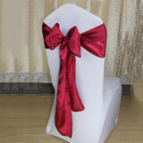 Max Satin Sashes Bows Chair Cover Bow Sash Wedding Events Supplies Wine Red