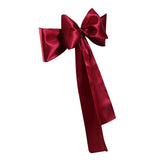 Max Satin Sashes Bows Chair Cover Bow Sash Wedding Events Supplies Wine Red