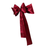 Max Satin Sashes Bows Chair Cover Bow Sash Wedding Events Supplies Wine Red