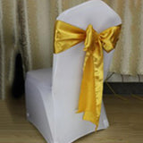 Satin Sashes Bows Chair Cover Bow Sash Wedding Events Supplies Gold