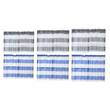 Max Window Striped Short Valance Rod Pocket Curtains Kitchen  Grey_ 74x60cm
