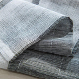 Max Window Striped Short Valance Rod Pocket Curtains Kitchen  Grey_ 74x60cm