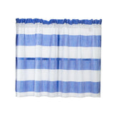 Max Window Striped Short Valance Rod Pocket Curtains Kitchen  Blue_ 137x76cm