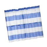 Max Window Striped Short Valance Rod Pocket Curtains Kitchen  Blue_ 137x91.5cm