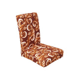 Max Stretch Short Removable Dining Chair Cover Slipcover Decor Brown Vine