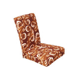 Max Stretch Short Removable Dining Chair Cover Slipcover Decor Brown Vine