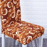 Max Stretch Short Removable Dining Chair Cover Slipcover Decor Brown Vine