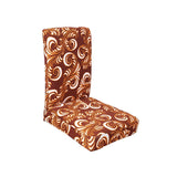 Max Stretch Short Removable Dining Chair Cover Slipcover Decor Brown Vine