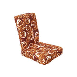 Max Stretch Short Removable Dining Chair Cover Slipcover Decor Brown Vine