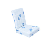 Max Stretch Short Removable Dining Chair Cover Slipcover Decor Blue Flower