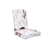 Stretch Short Removable Dining Chair Cover Slipcover Decor Brown Leaves