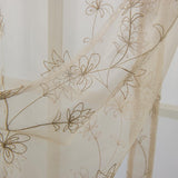 Max 46x63inch Embroidered Kitchen Tie Up Shade Curtains  Flowers (117x160cm)