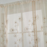 Max 46x63inch Embroidered Kitchen Tie Up Shade Curtains  Flowers (117x160cm)