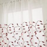 Max 46x63inch Embroidered Kitchen Tie Up Shade Curtains  Leaves (117x160cm)