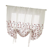 Max 46x63inch Embroidered Kitchen Tie Up Shade Curtains  Leaves (117x160cm)