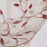 Max 46x63inch Embroidered Kitchen Tie Up Shade Curtains  Leaves (117x160cm)