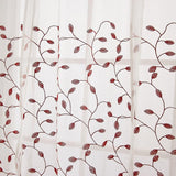 Max 46x63inch Embroidered Kitchen Tie Up Shade Curtains  Leaves (117x160cm)