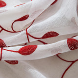 Max 46x63inch Embroidered Kitchen Tie Up Shade Curtains  Leaves (117x160cm)