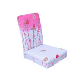 Max Stretch Short Removable Dining Chair Cover Slipcover Decor Pink Fruits