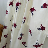Max Floral Pattern Short Roman Door Window Curtain Sheer Drape Voile A