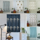 Max Floral Pattern Short Roman Door Window Curtain Sheer Drape Voile A