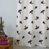 Max Floral Pattern Short Roman Door Window Curtain Sheer Drape Voile A