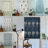 Max Floral Pattern Short Roman Door Window Curtain Sheer Drape Voile A